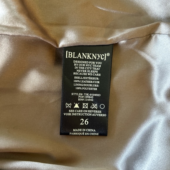 Genuine suede leather, taupe brown, mini skirt by Blank NYC size 26 (XS), EUC - Picture 4 of 4
